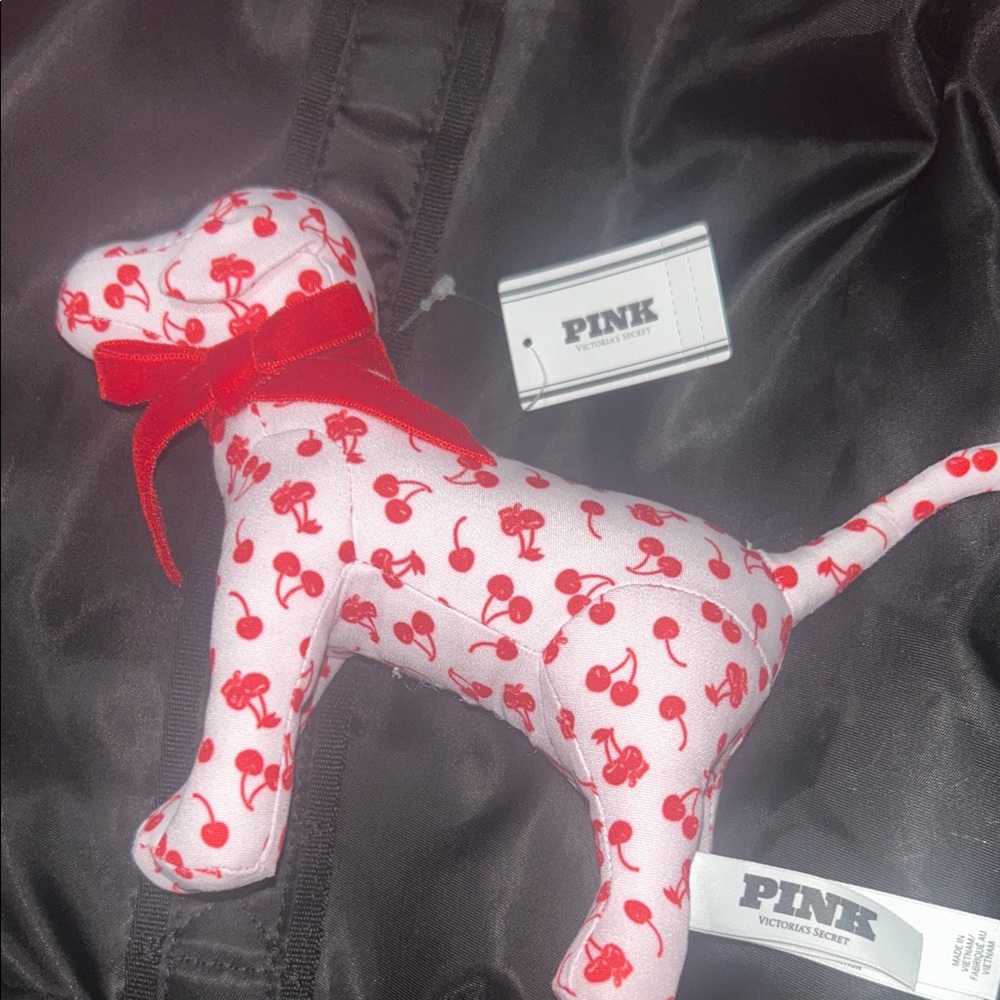 PINK Victoria's Secret Red Cherry Dog Toy